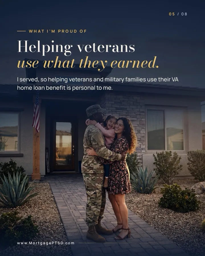 What I'm proud of: helping veterans and military families use the VA home loan benefit they earned